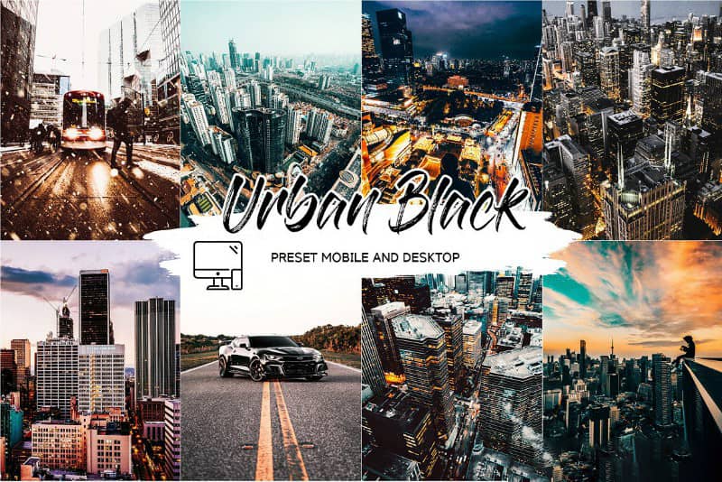 城市夜景都市电影分级调色预设URBAN BLACK Lightroom Preset LUT