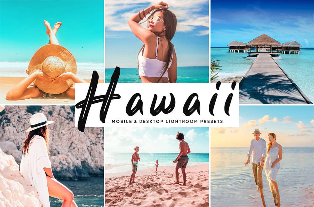 夏威夷旅拍通透清新人像Lightroom预设+手机版lr预设Hawaii Presets