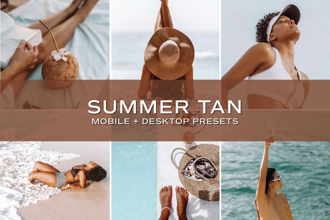 夏季棕褐色旅拍人像后期调色Lightroom预设 Summer Tan Presets