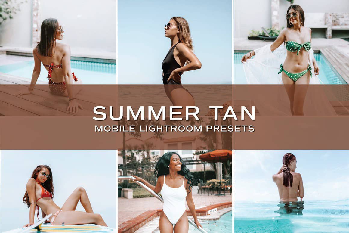 夏季棕褐色旅拍写真人像Lightroom预设 手机APP滤镜 Summer Tan Presets