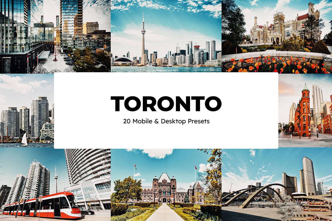 多伦多旅拍人文风光后期调色Lightroom预设及电影视频后期调色LUT预设