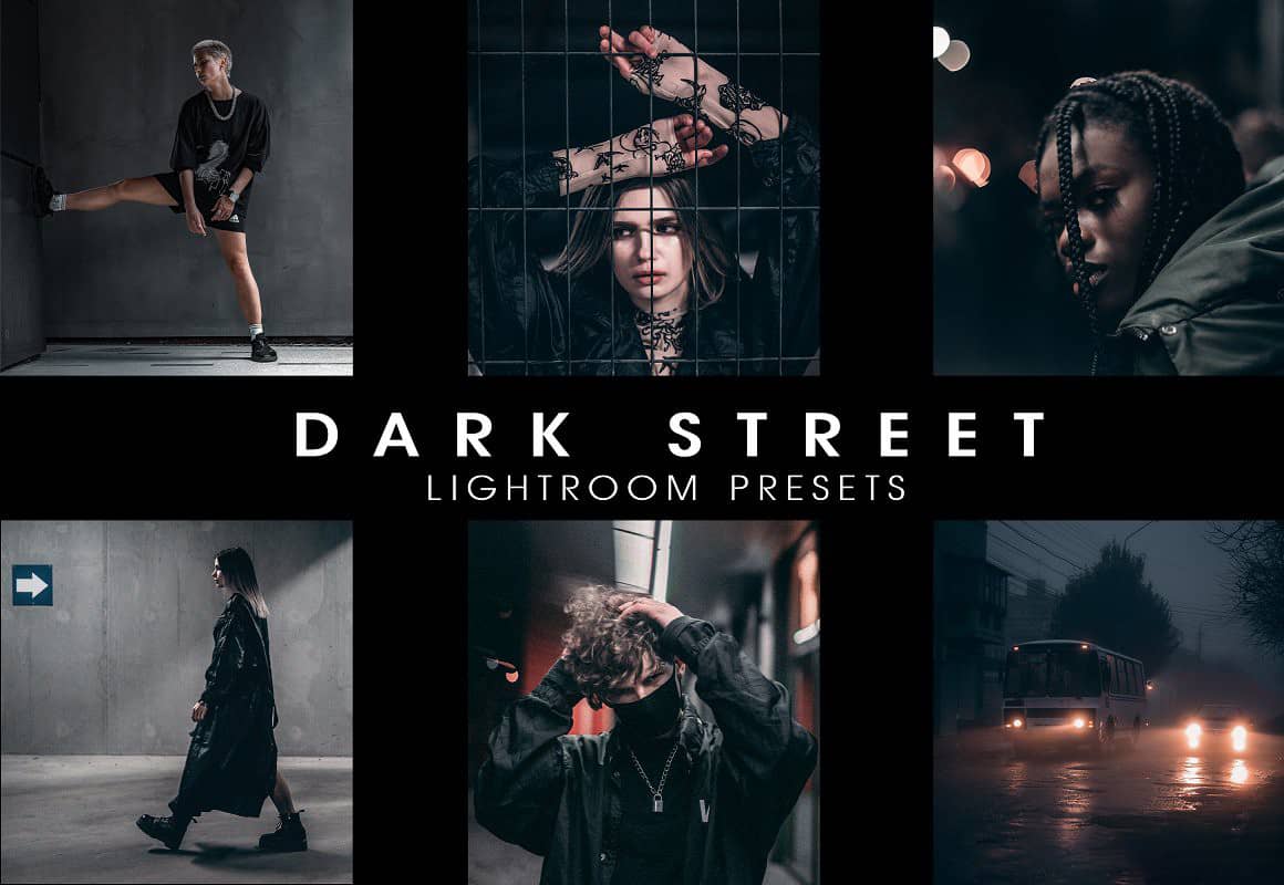 夜景街拍黑暗电影质感色调Lightroom预设 手机APP预设 Dark street presets
