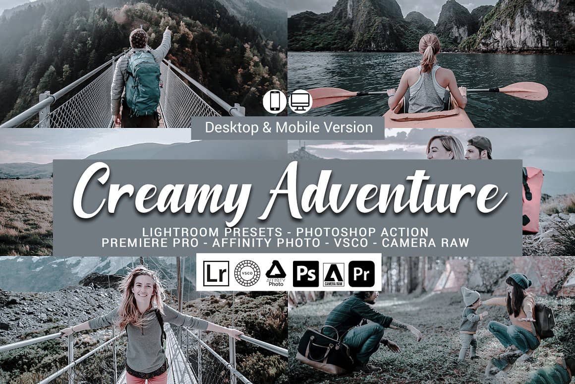 奶油色调旅拍冒险Lightroom预设 手机APP滤镜 Creamy Adventure Presets