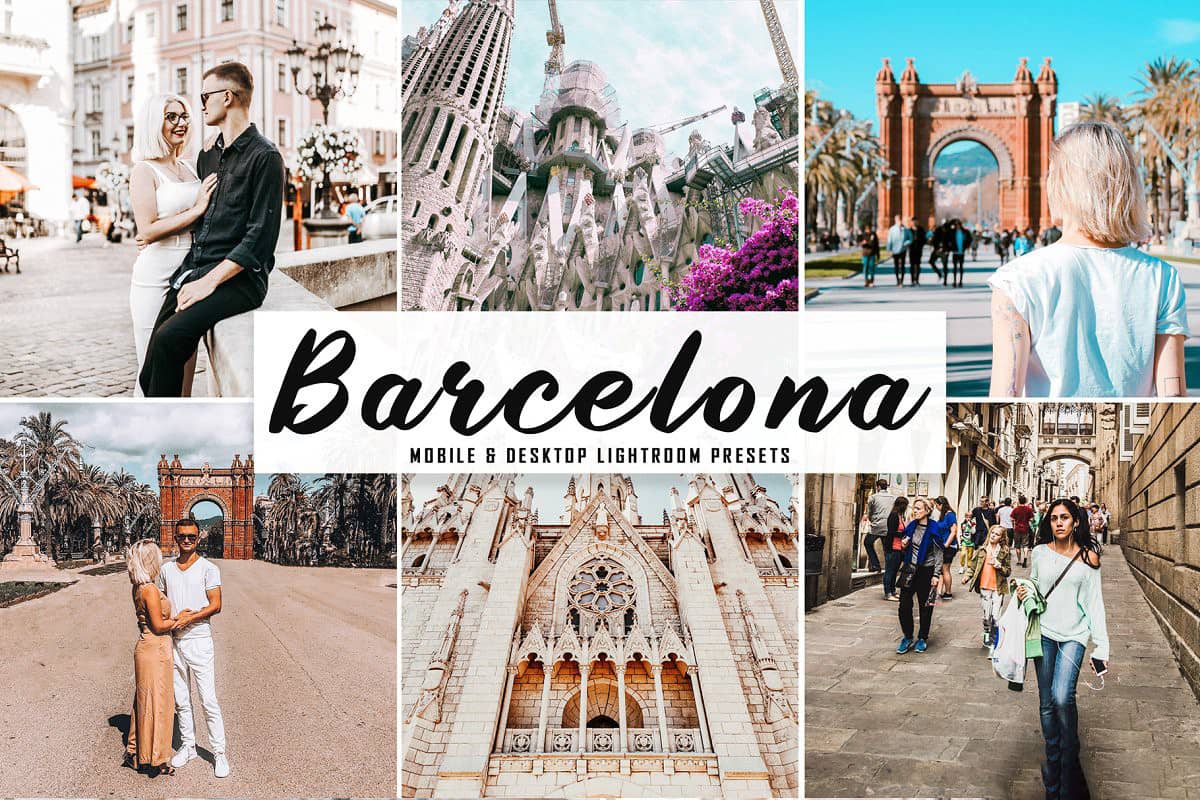 巴塞罗那旅拍褪色胶片LR预设+APP预设 Barcelona Lightroom Presets