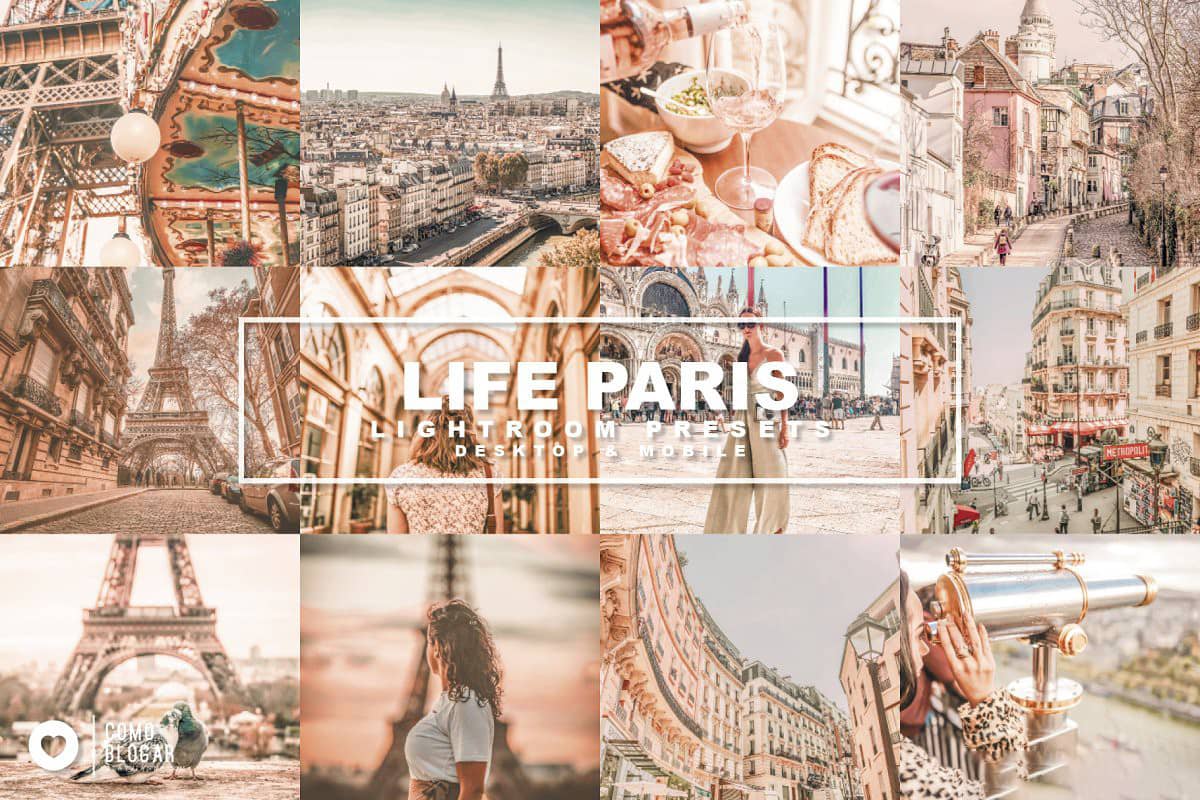 巴黎旅拍复古电影胶片Lightroom预设+手机版APP滤镜 37. Life Paris