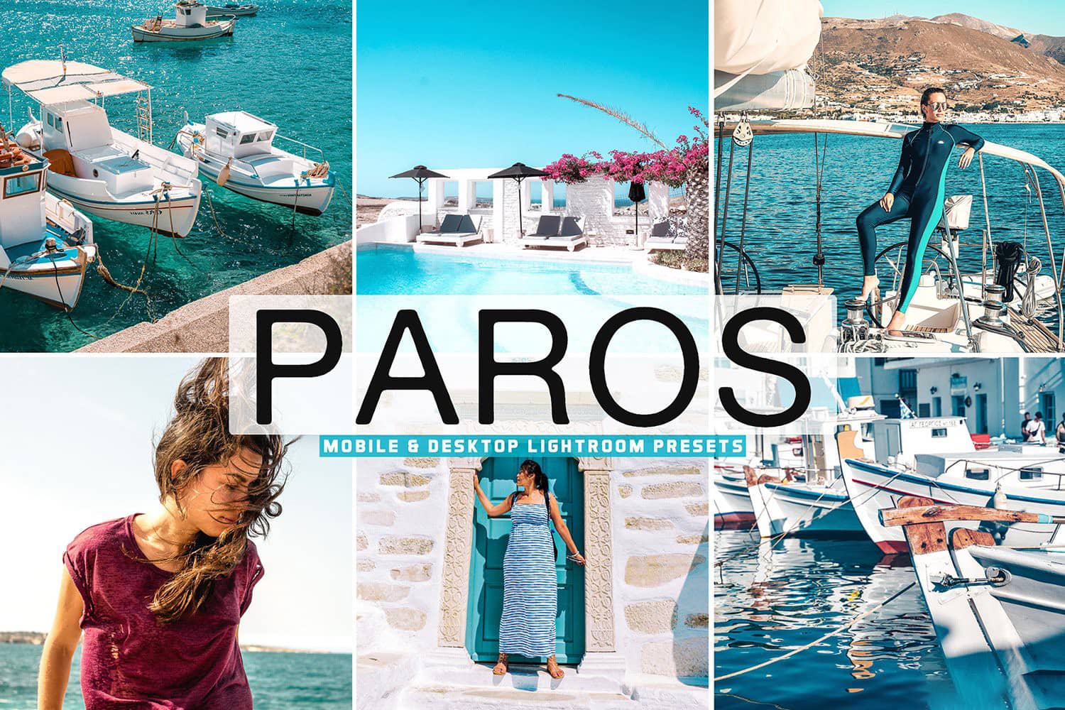 帕罗斯城市风光旅拍海滩派对人像写真LR预设 APP滤镜 Paros Lightroom Presets