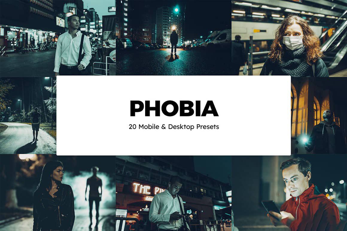 惊悚恐怖乌托邦电影色调LR预设 手机APP照片滤镜 视频调色LUT预设