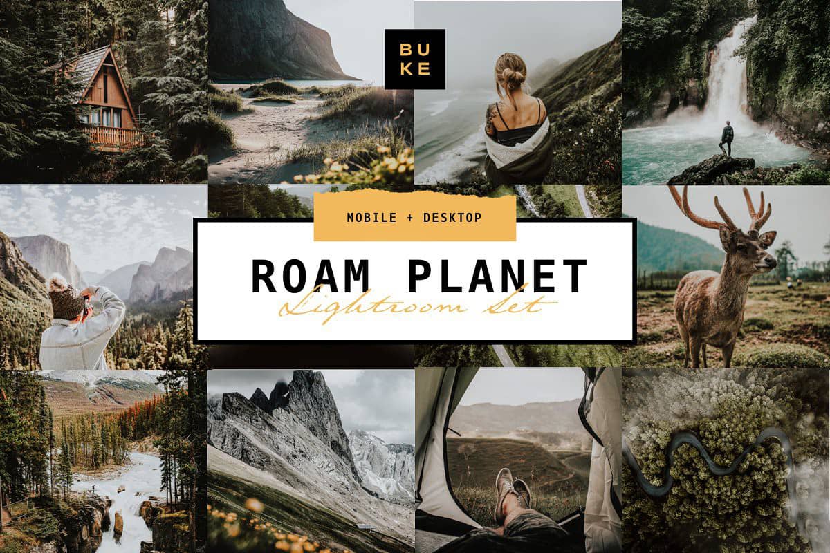 户外旅拍电影胶片LR预设+APP预设 Roam Planet Lightroom Bundle