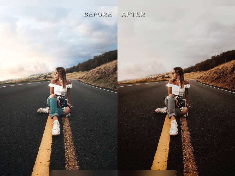 旅拍人像巧克力色主题胶片Lightroom预设+移动手机版lr预设