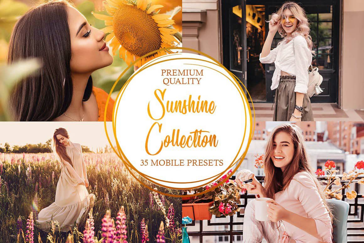 旅拍人像通透阳光系列Lightroom预设 APP调色滤镜 Sunshine Collection Mobile Presets