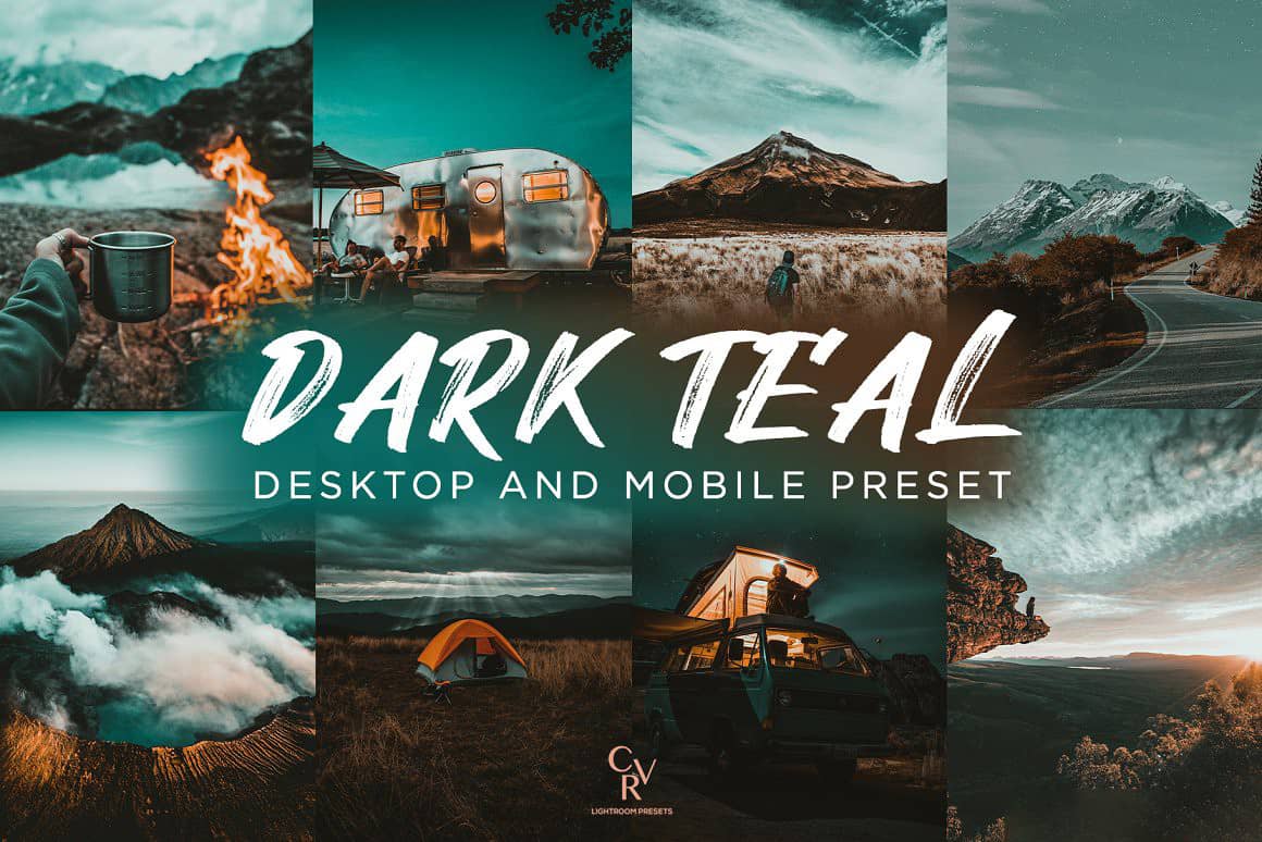 旅拍青色调风光大片后期调色Lightroom预设 Dark Teal Lightroom Presets