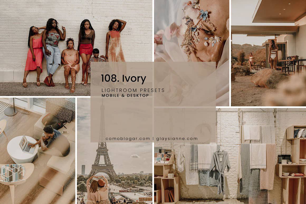 旅拍风光人像象牙胶片色调Lightroom预设APP预设 Ivory Presets