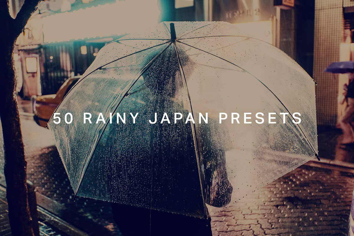 旅拍风光城市雨夜LR预设+3DLUT预设 Rainy Japan Lightroom Presets LUT