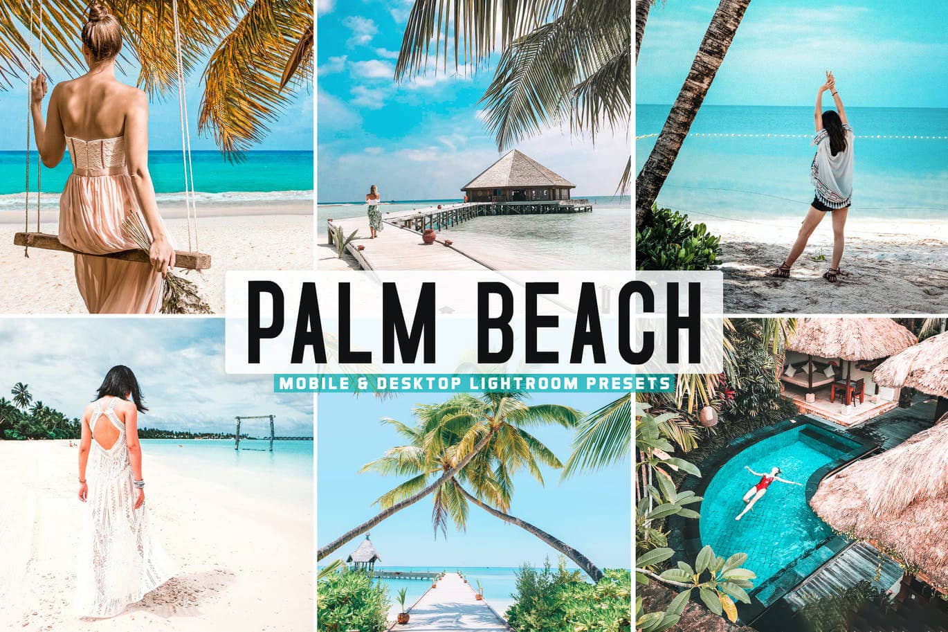 棕榈滩岛旅拍风光人像Lightroom预设与移动LR预设 Palm Beach Lightroom Presets