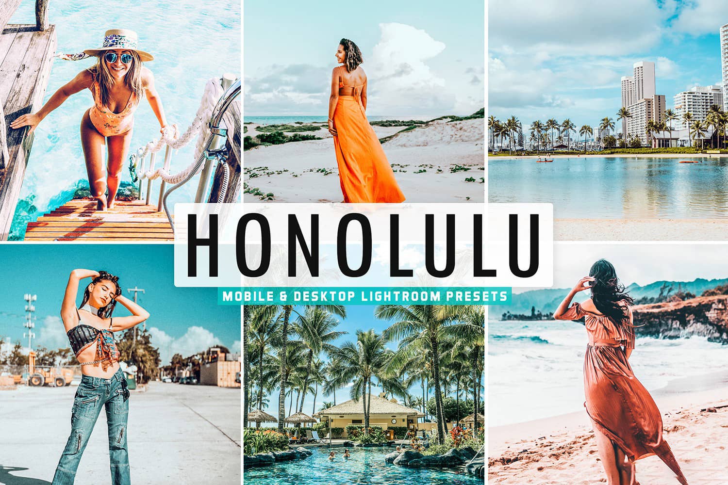 檀香山旅拍写真人像胶片感LR预设 APP预设Honolulu Lightroom Presets