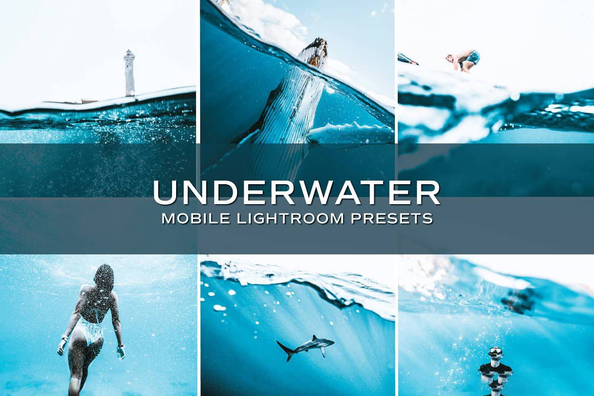 水下摄影后期调色Lightroom预设 手机APP滤镜 Underwater Lightroom Presets