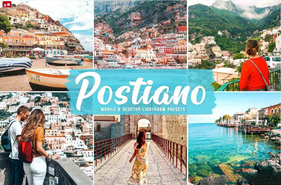 波西塔诺旅拍人文风光LR预设 手机APP预设 Postiano Pro Lightroom Presets