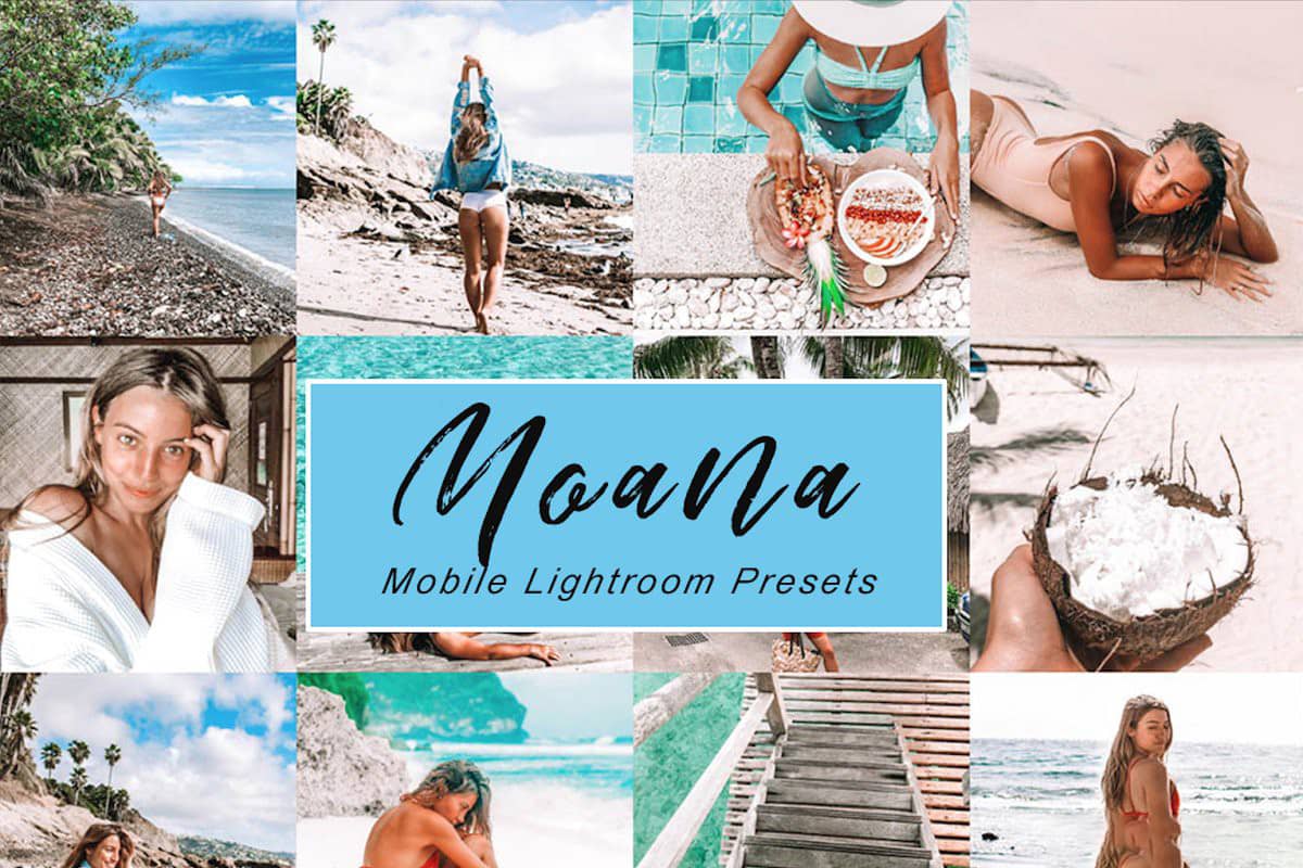 海滩旅拍清晰通透人像Lightroom预设+手机版lr预设