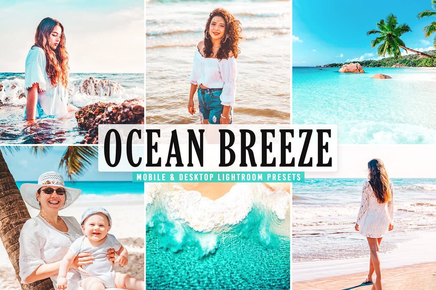 海边旅拍清晰通透人像风光Lightroom预设 APP滤镜 Ocean Breeze Lightroom Presets