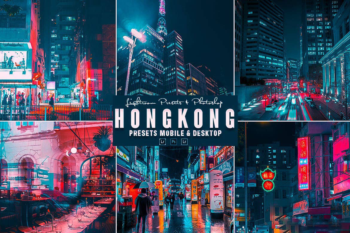 港风夜景Photoshop动作和Lightrom预设 Hongkong  Action Lightrom Presets