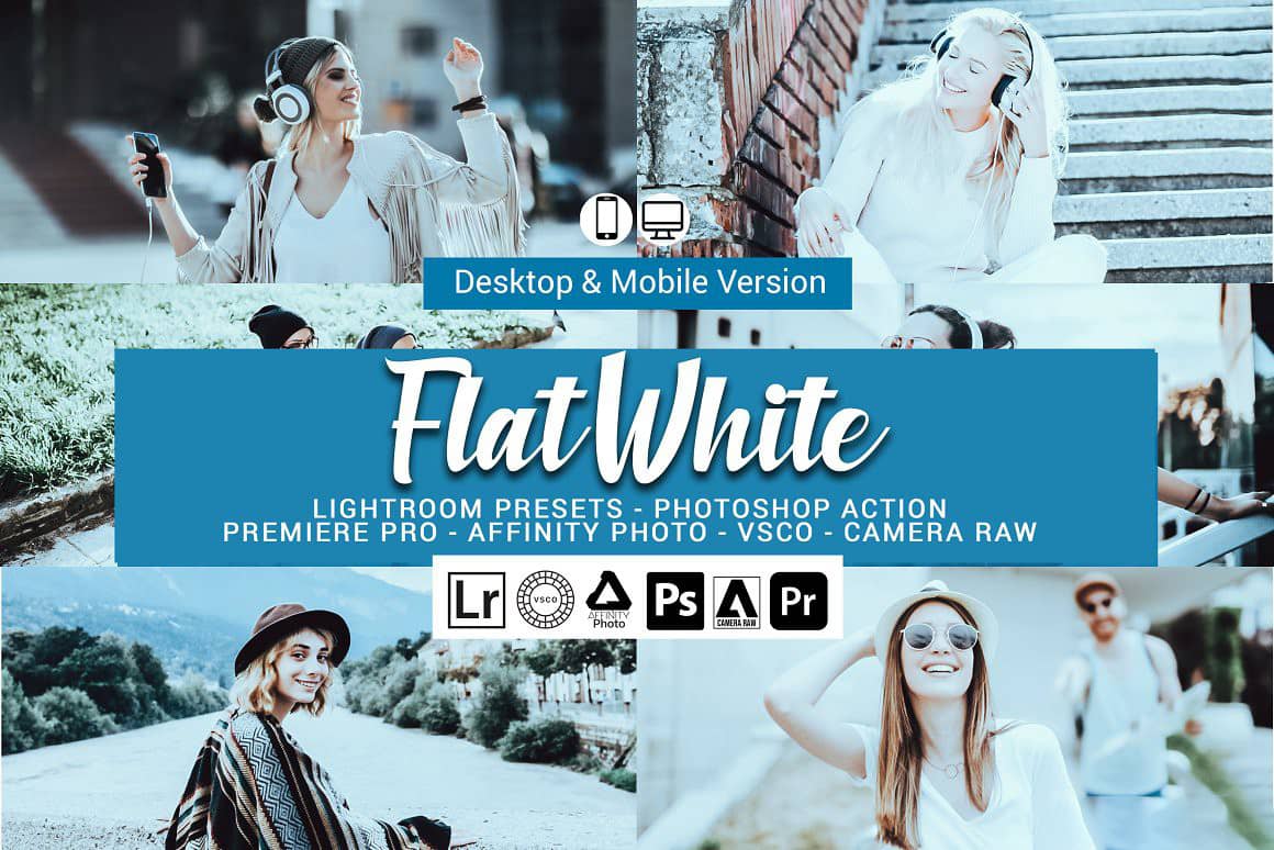 灰白调旅拍人像Lightroom预设手机APP滤镜 旅行Vlog视频调色LUT预设