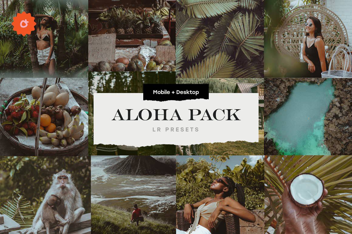 热带旅拍喜怒无常情绪风光人像LR预设 APP滤镜 Aloha – 8 Lightroom Presets Pack