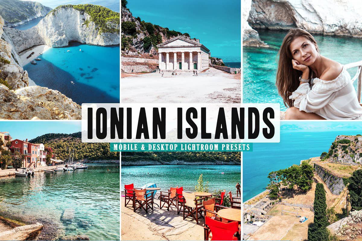爱奥尼亚群岛旅拍风光人像LR预设 移动APP预设 Ionian Islands Pro Lightroom Presets