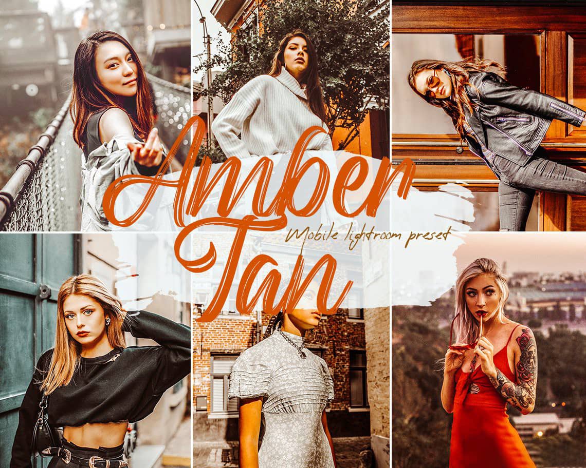 琥珀棕褐色旅拍人像Insta滤镜LR预设 手机滤镜 Amber Tan Lightroom Presets