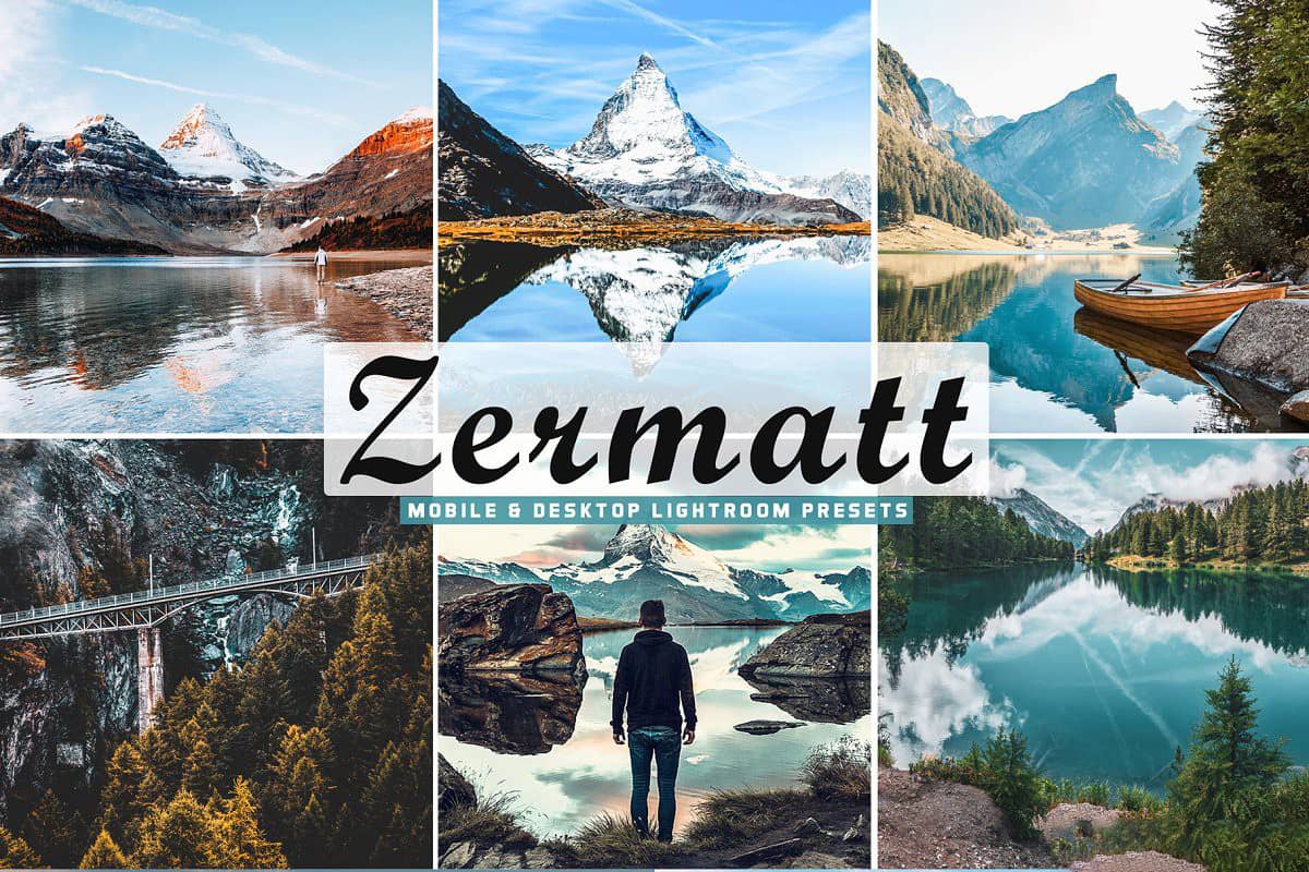 瑞士ZERMATT旅拍风光Lightroom预设 Zermatt Pro Lightroom Presets