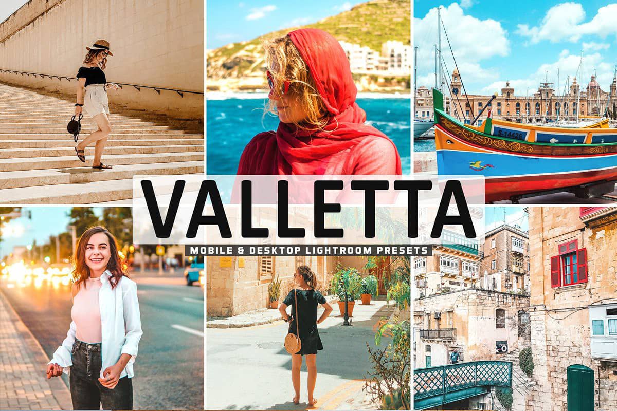 瓦莱塔专业旅拍风光人像Lightroom预设 APP预设 Valletta Pro Lightroom Presets