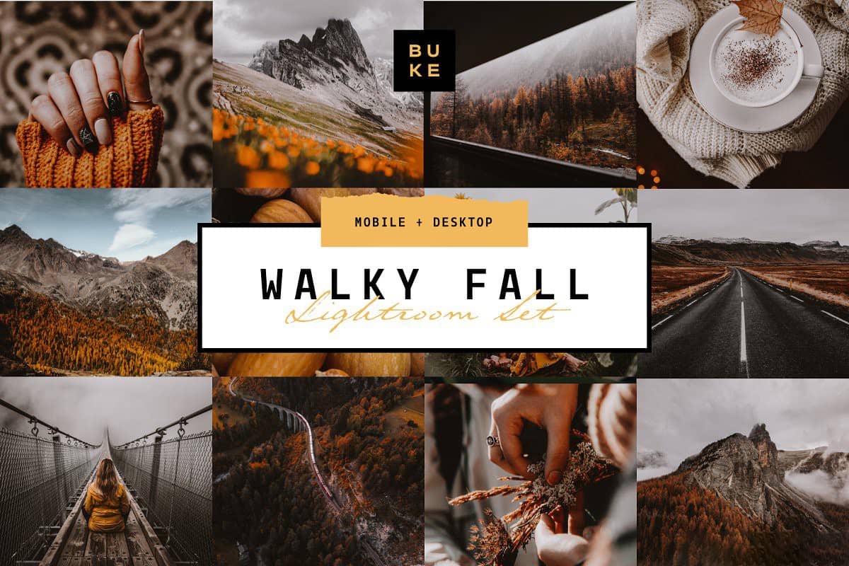 秋季旅拍风光摄影LR预设 移动APP预设 Deep Fall Lightroom Presets