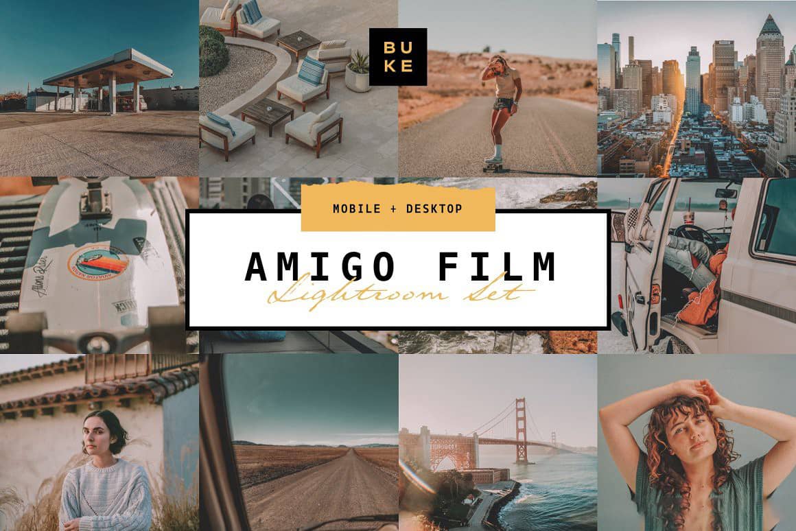 经典旅拍胶片Lightroom预设 APP预设 Amigo Film Lightroom Preset Pack