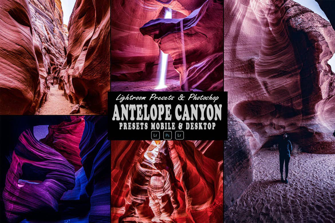 羚羊峡谷风光后期调色Lightroom预设 Antelope Canyon Action Lightrom Presets