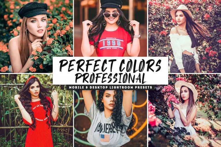 自然活力风格人物摄影后期处理LR调色预设 Perfect Colors Mobile Desktop Lightroom Presets