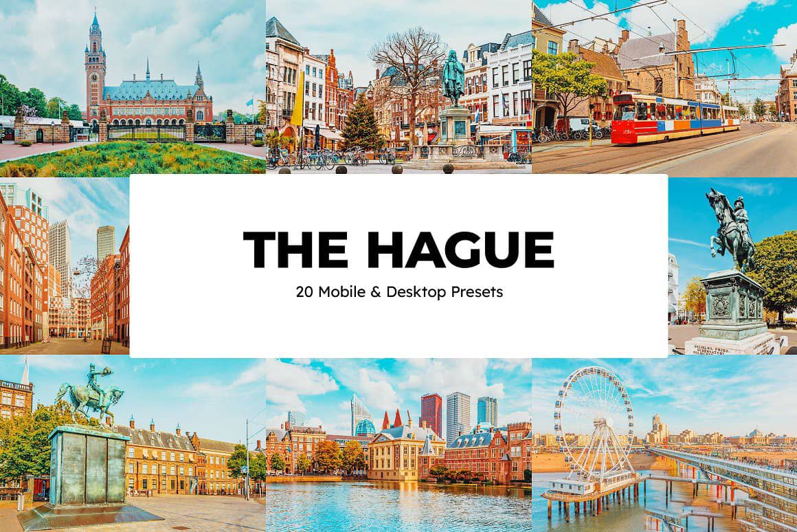 荷兰海牙旅拍人文风光后期调色Lightroom预设及视频后期调色LUT预设