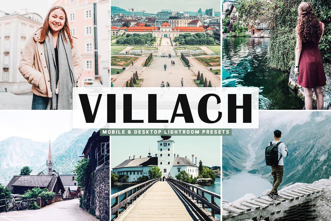 菲拉赫城市旅拍复古LR预设 APP滤镜 Villach Pro Lightroom Presets