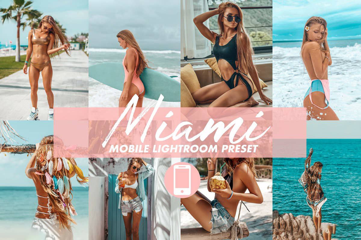 迈阿密旅行人像旅拍风景Lightroom预设+手机版Lightroom Mobile预设