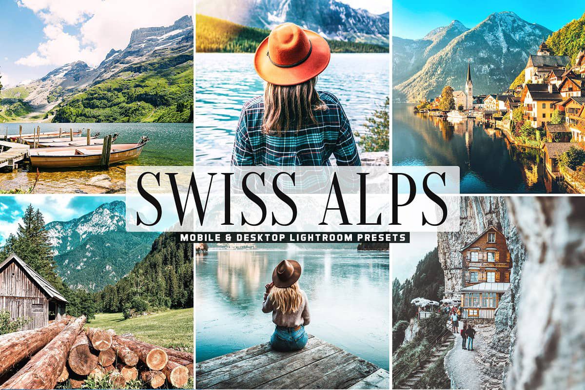 阿尔卑斯山旅拍风光人像LR预设 APP预设 Swiss Alps Mobile Desktop Lightroom Presets