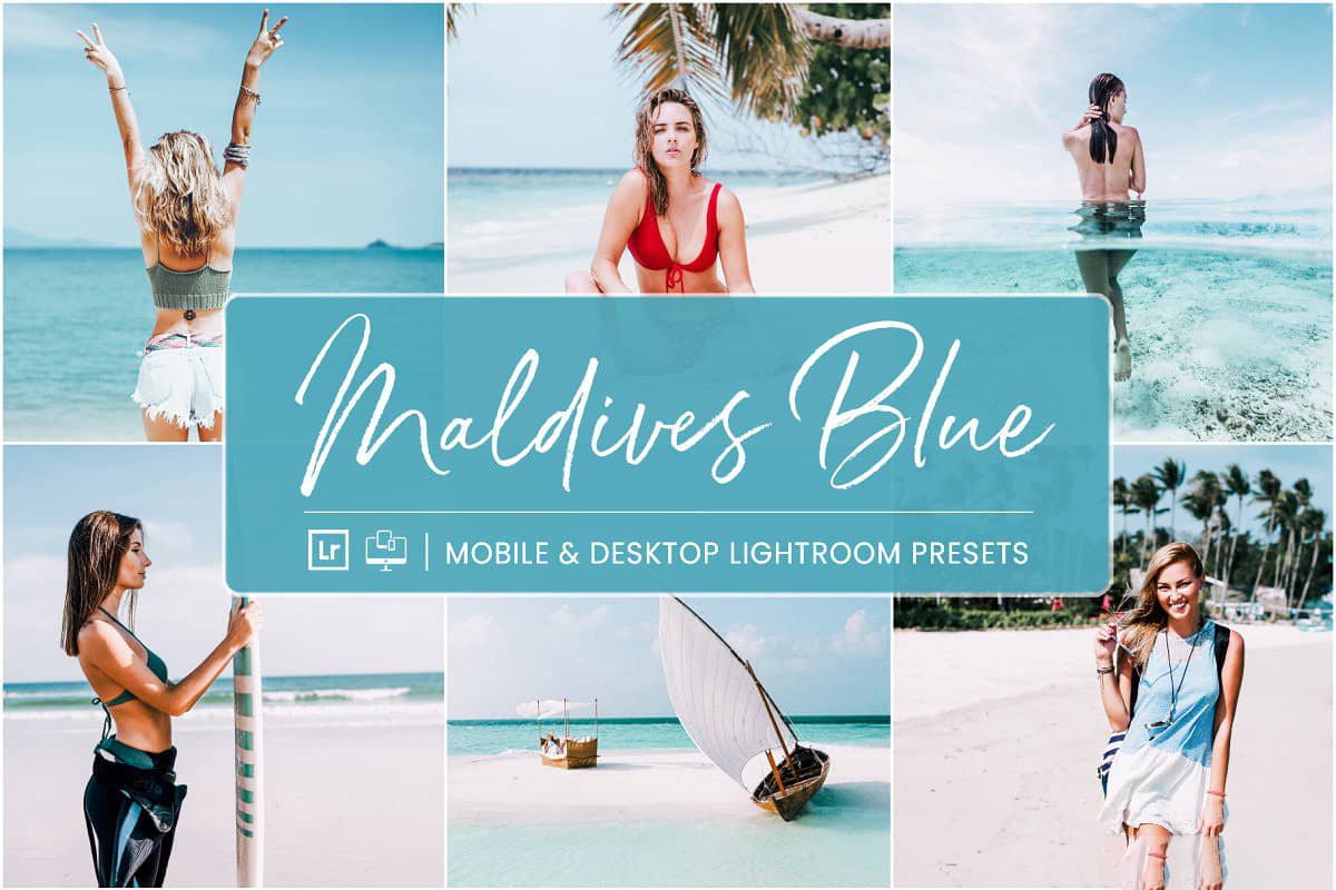 马尔代夫旅拍胶片人像LR预设+APP预设 Lightroom Presets Maldives