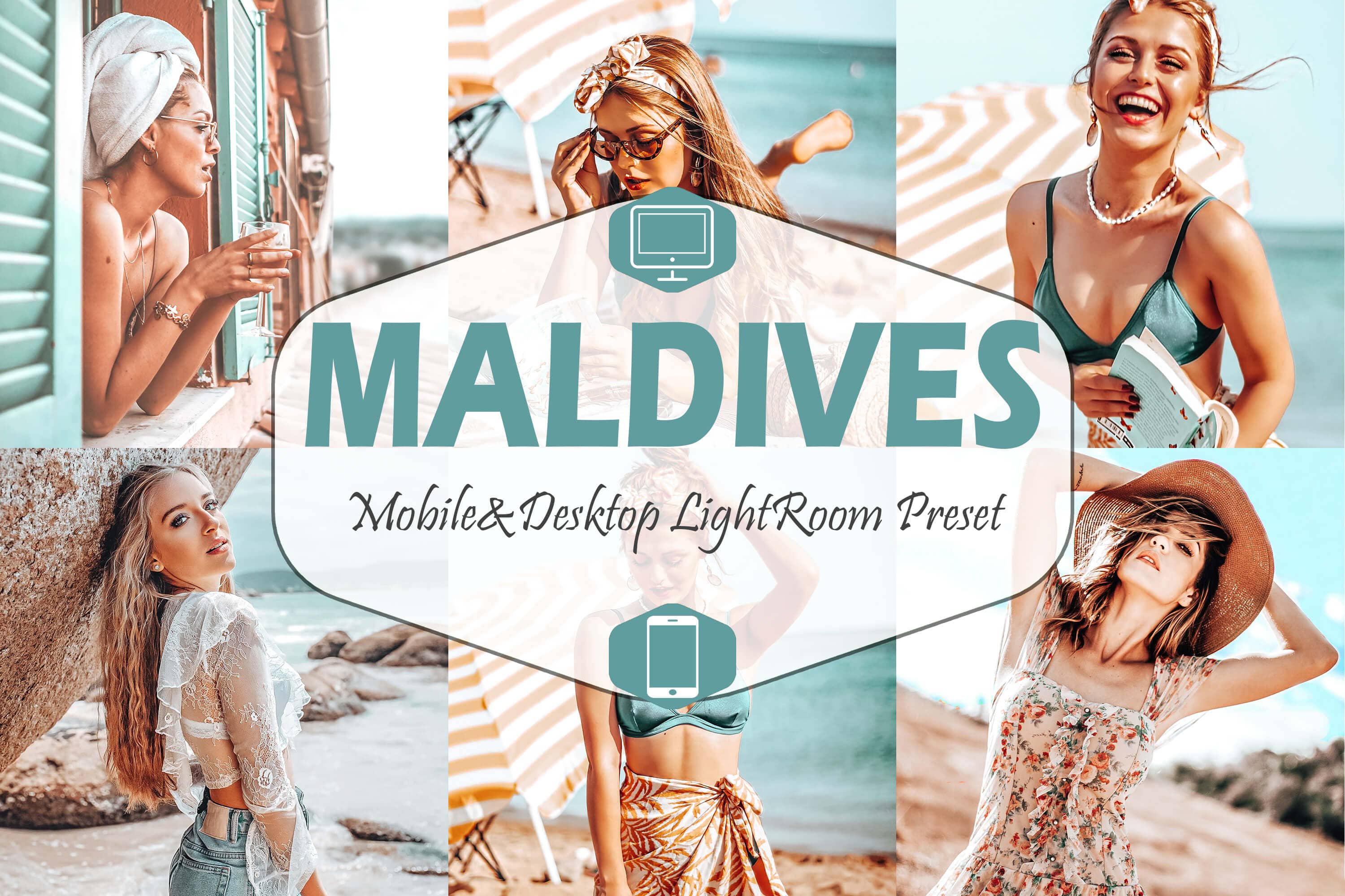 马尔代夫旅拍通透人像LR预设+移动APP预设Maldives Lightroom Presets