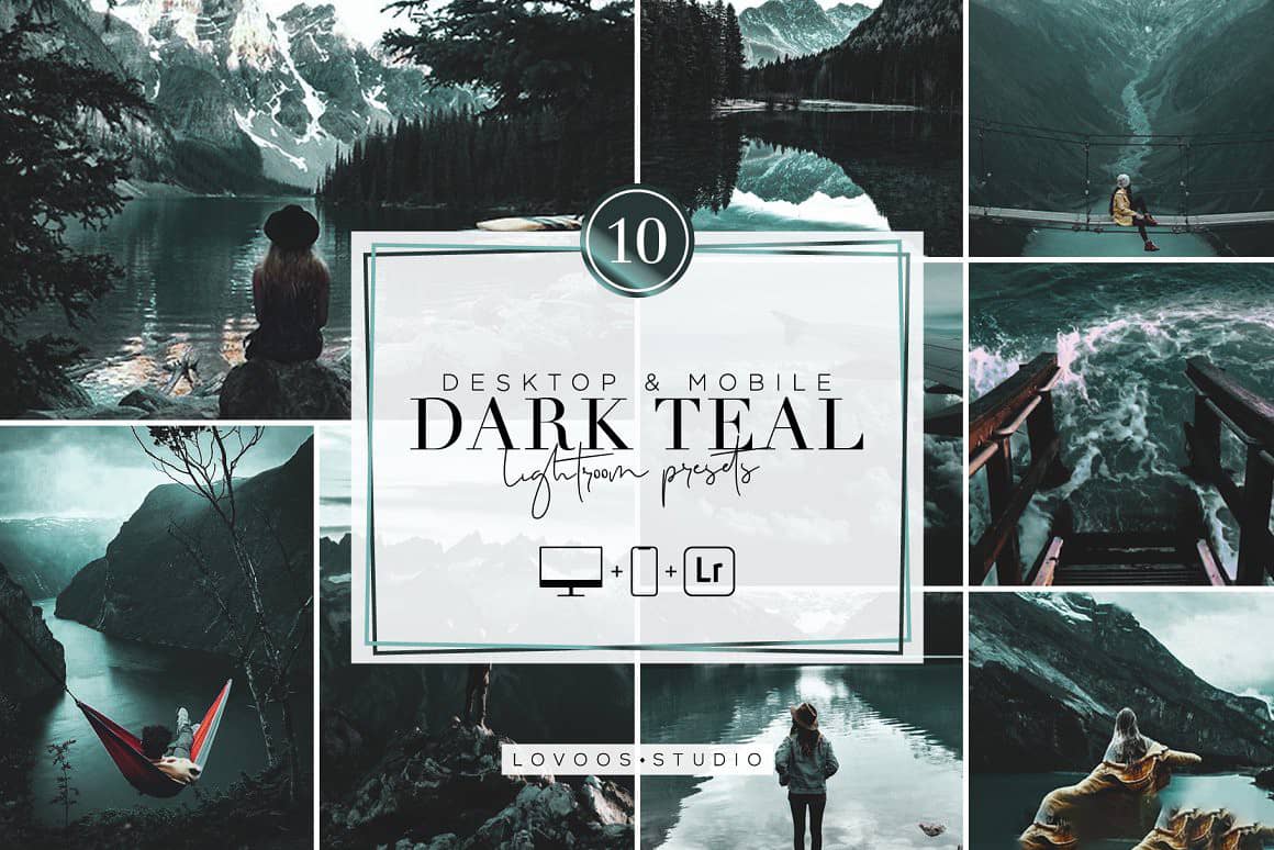 黑暗绿色调情绪旅拍风光人像Lightroom预设 DARK TEAL-Lightroom Presets