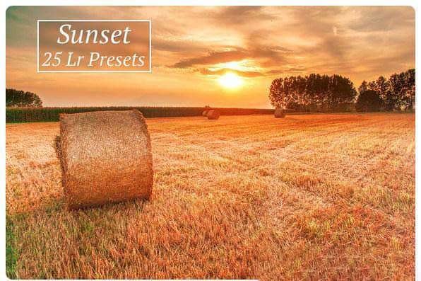 5组风景摄影后期落日黄昏Lightroom预设