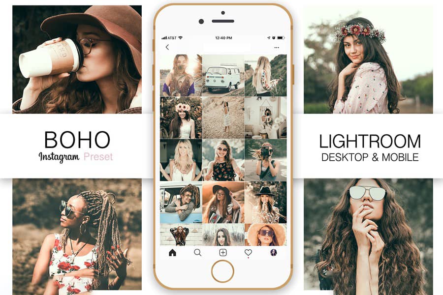 Instagram网红胶片LR预设+手机版lr预设BOHO Instagram Blogger Preset