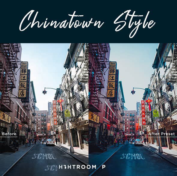 唐人街街头旅拍电影色调Lightroom预设 chinatown lightroom presets