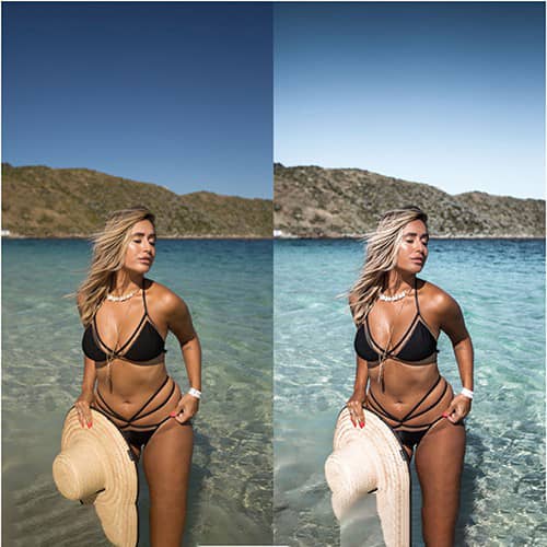 摄影师Micheli Fernandes蓝色海滩旅拍lr预设 Blue Beach Presets