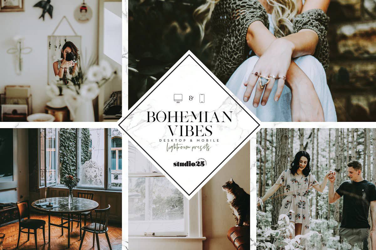 波西米亚INS摄影博主电影胶片色调Lightroom预设+手机版APP滤镜