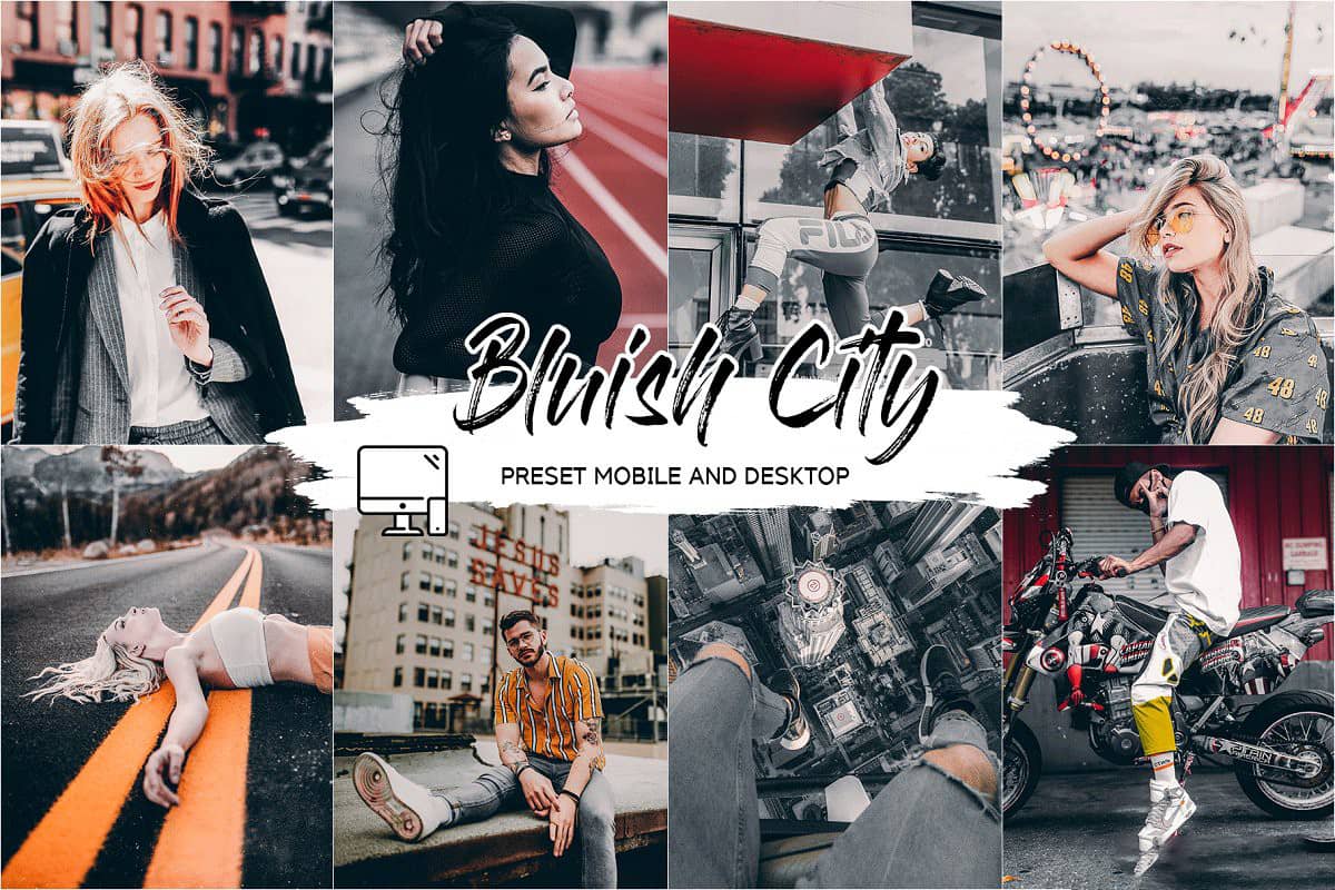 蓝调黑金风格城市街拍LR预设LUT预设BLUISH CITY LIGHTROOM PRESET+LUT