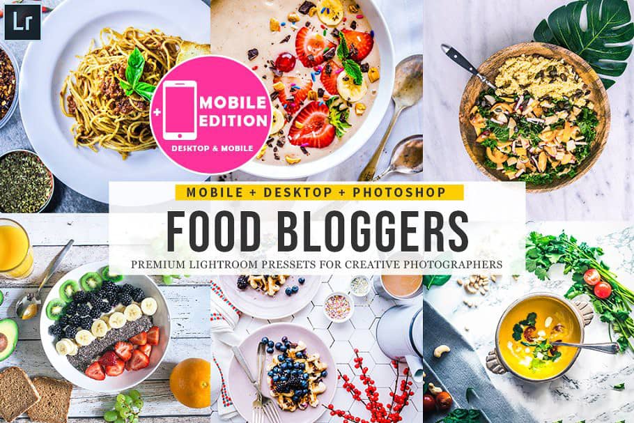 INS清新胶片美食摄影LR预设手机LR预设Food Blogger Lightroom Presets