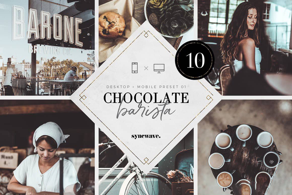 巧克力咖啡美食电影胶片Lightroom预设ins美食博客手机APP照片LR滤镜