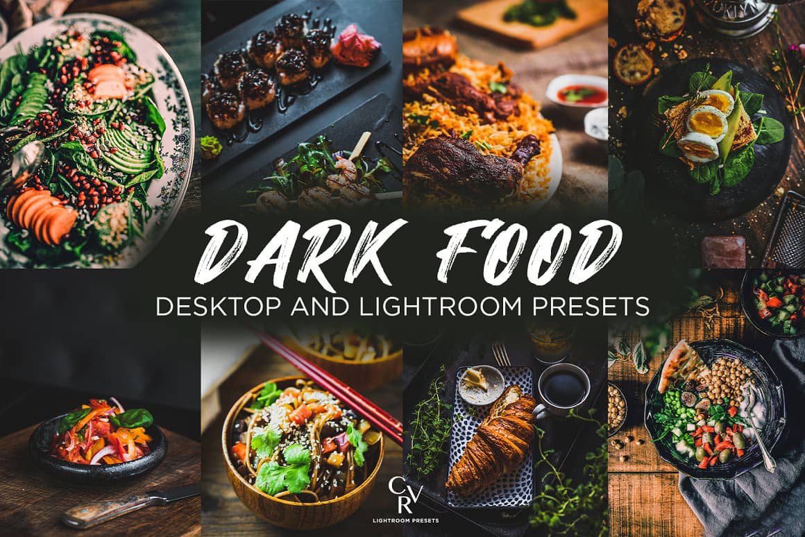 深色情绪美食摄影后期Lightroom预设 Dark Food Lightroom Presets